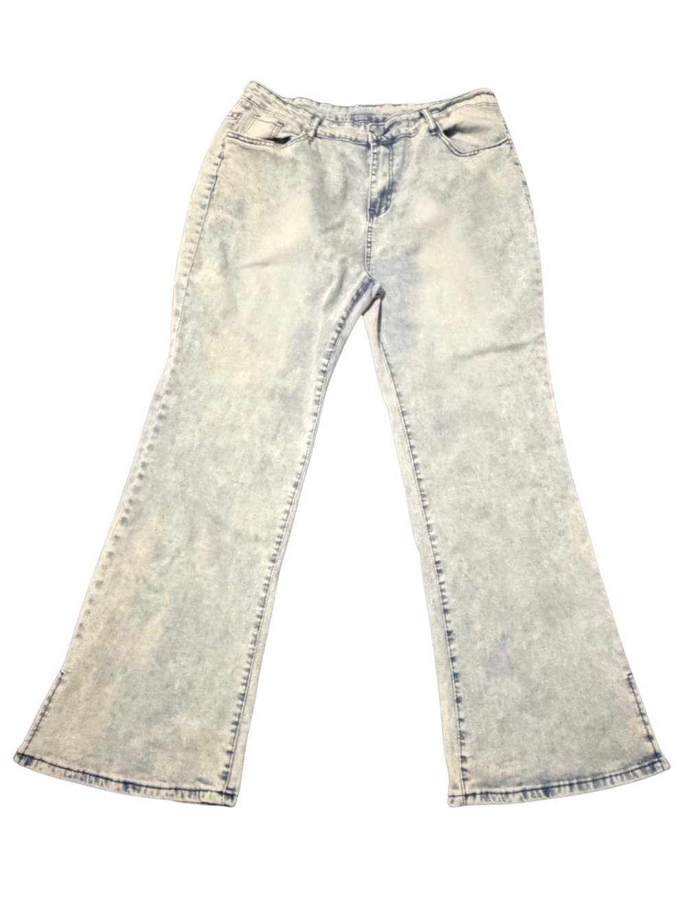 Women’s Stone Wash Flared Jeans - Unbranded